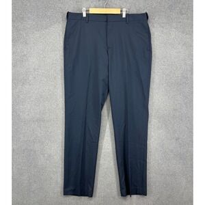 Perry Ellis Portfolio Mens Navy‎ Blue Dress Pants 36x34 Flat Front